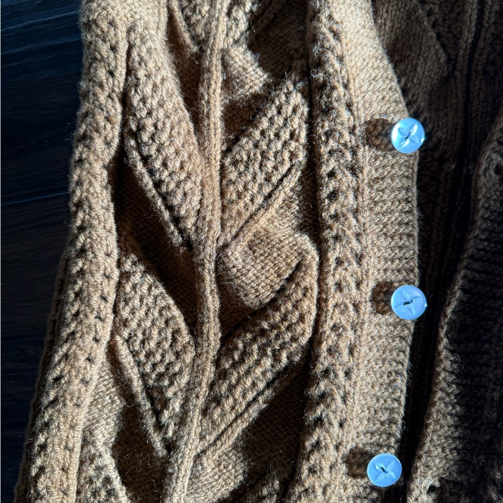 Vintage America Mustard Yellow Knit Button-Front Sweater Vest - Picture 2 of 10